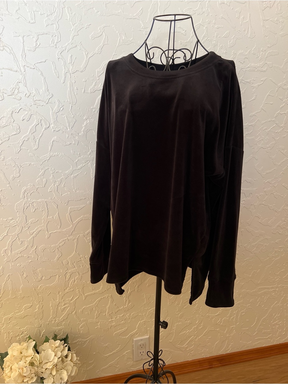 Cuddl Duds Double Plush Velour Top